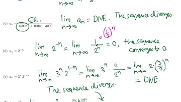 Calculus II: sequences (convergence or divergence)