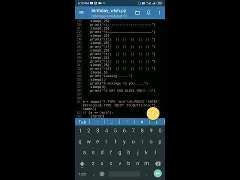 Birthday wish program with PYTHON - YouTube