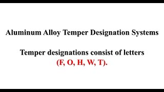 Aluminium alloy temper designation system 1