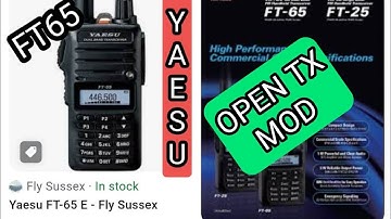 YAESU FT-65 - OPEN TX MOD (Do Not TX against Licence )