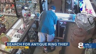 Can you identify this thief who stole antique rings worth thousands?