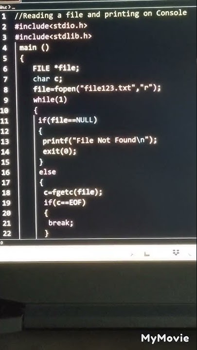 reading a file in C Programming 👑👛👝 - YouTube