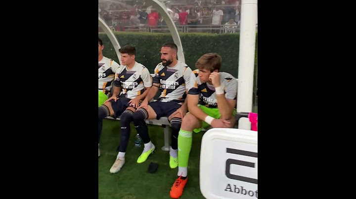 Real Madrid's bench in their friendly vs. AC Milan 🥶 #shorts