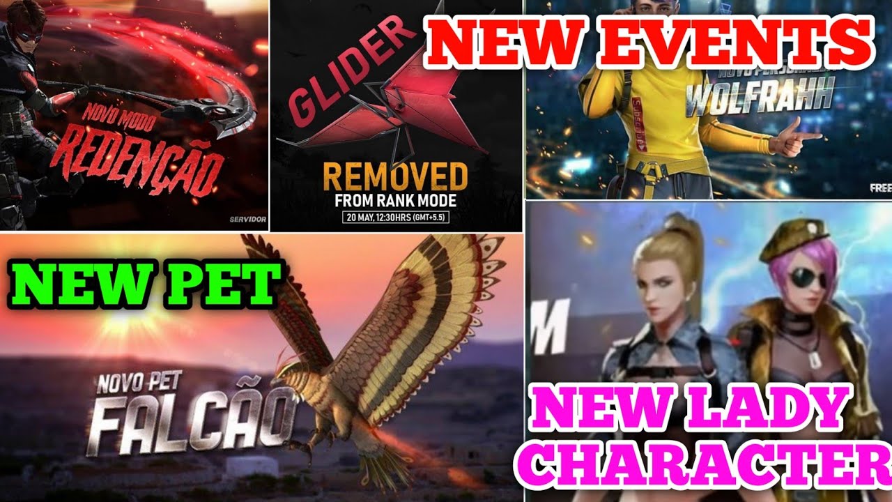 FREE FIRE - GLIDER REMOVED FROM OB 22 | NEW LADY CHARACTER ...