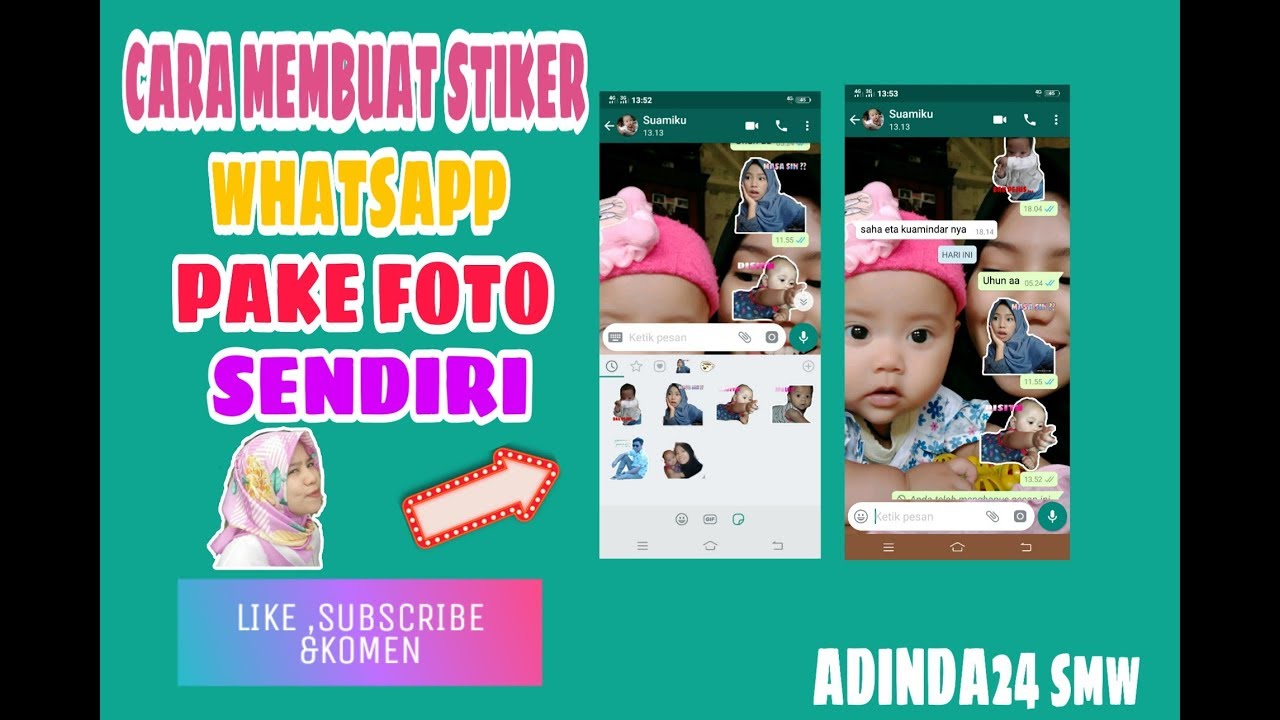 CARA BIKIN STIKER WHATSAPP PAKE POTO SENDIRI 