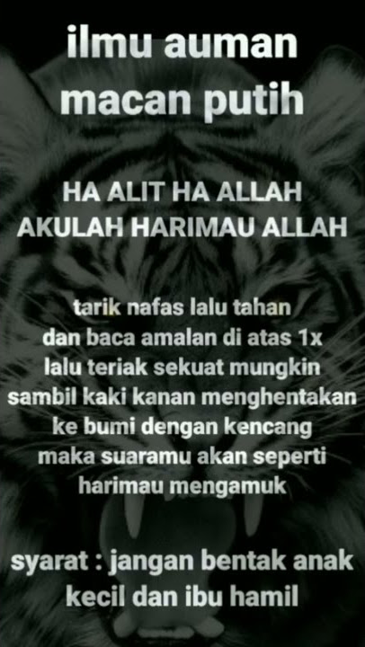 ilmu auman macan putih