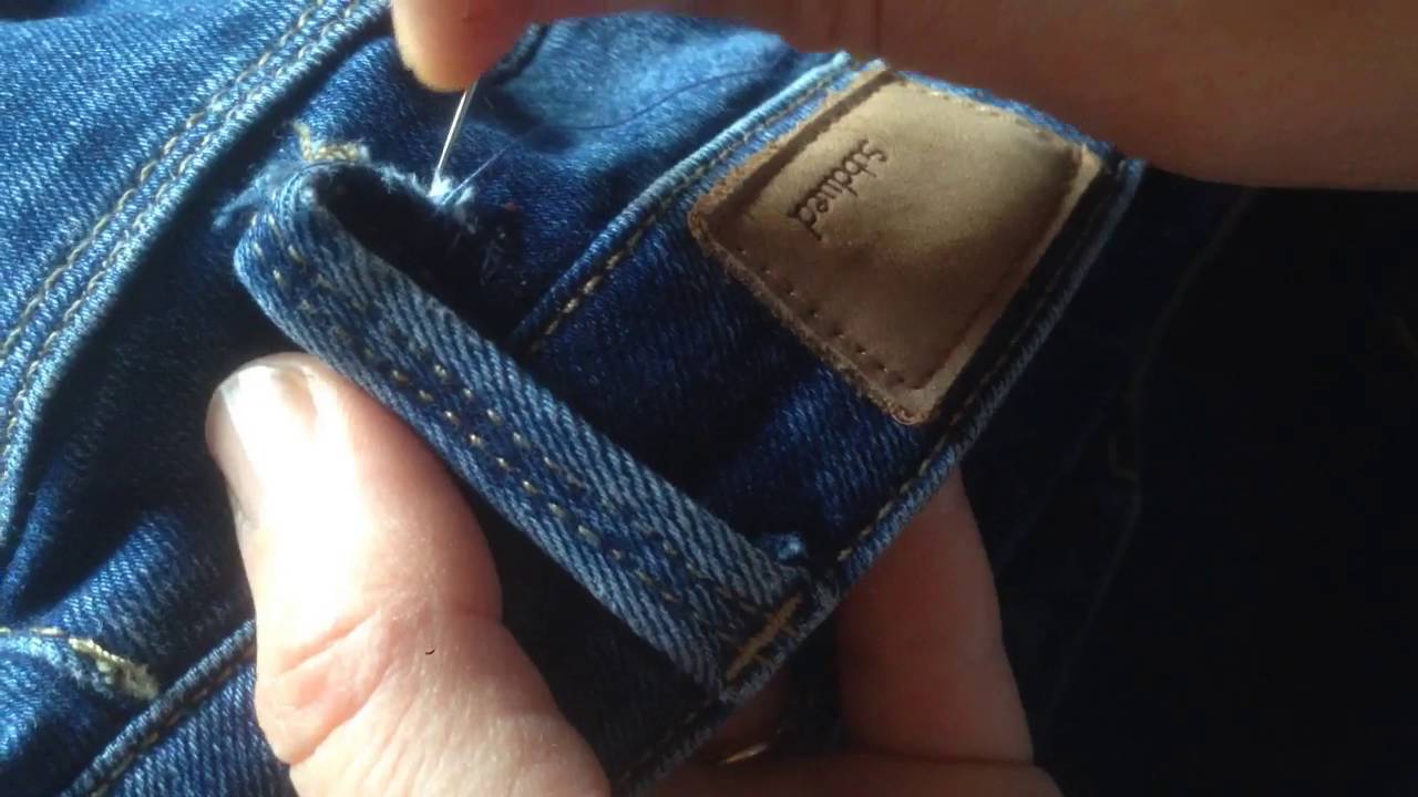 Come riparare i jeans -- How to repair your jeans - YouTube