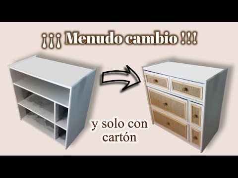 Como hacer cajones de cartón para mueble de madera ¡Hazlo tú mismo! Organización y decoración DIY @CrearyReciclar