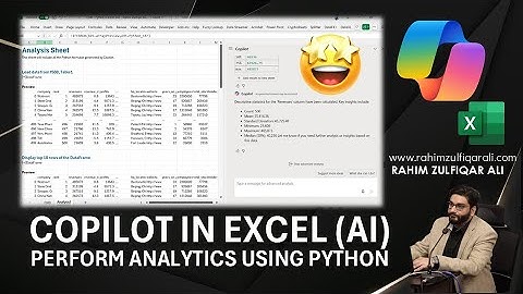 Low Code or No Code | Using CoPilot to Perform Advanced Analytics via PYTHON in Microsoft Excel 365