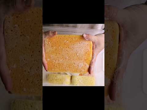 ASMR Sponge Squeezing🧼.Soap bars bucket💓 #shorts #sponge #asmr #spongeasmr #squeeze #soap #suds