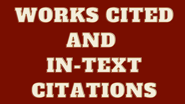 In text Citations and Works Cited