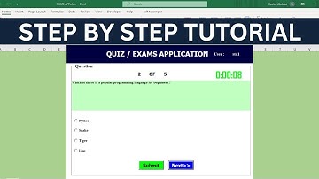 HOW TO DEVELOP A QUIZ OR EXAMS SYSTEM WITH TIMING IN MS EXCEL VBA