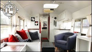Bus Converted into Tiny House So Couple Will Never Be Homeless
