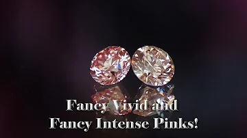 Fancy Intense and Fancy Vivid Pink Diamonds (Laboratory Grown) and Orange Fluorescence