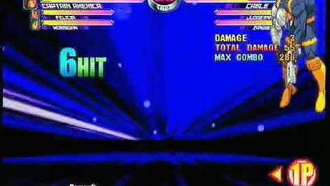 MvC2: Captain America 71% combo (102 damage)