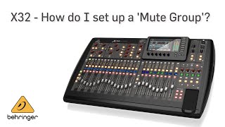 X32: How Do I Set Up A Mute Group? by Behringer Knowledge Base 13,145 views 4 years ago 35 seconds