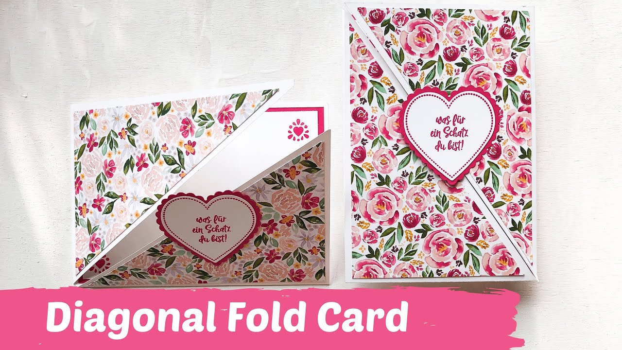 Diagonal Fun Fold Card--Faltkarte mit Trick--Anleitung-DIY