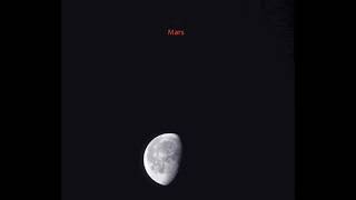 The Moon and Mars conjunction.