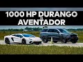 Lamborghini Aventador vs 1000 HP Dodge Durango // DRAG RACE!