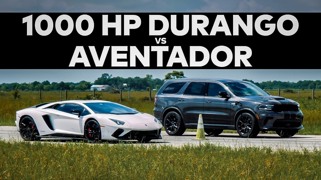 Lamborghini Aventador vs 1000 HP Dodge Durango // DRAG RACE! - YouTube