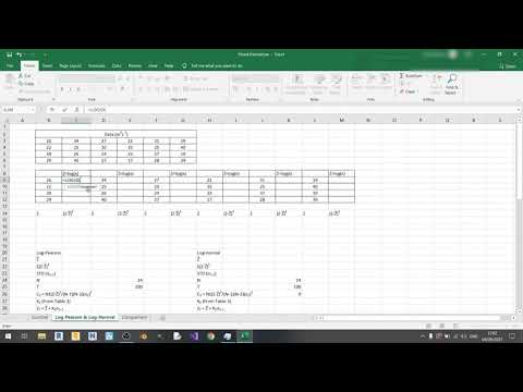 Flood Estimation using Microsoft Excel: Logarithm Methods