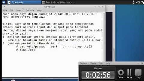 Proses Input Output pada Terminal Ubuntu