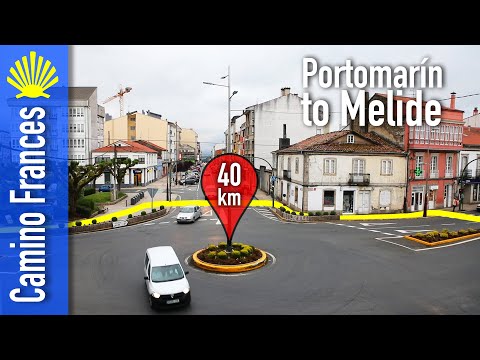 Camino Frances Map 30 | A Coruña | Portomarín to Melide 39.64 km