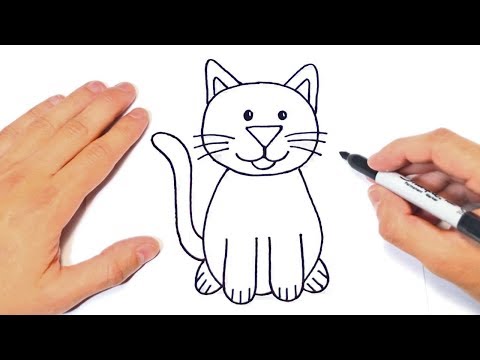 Video: How To Draw A Cat For A Child