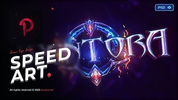 [PSD] Creating MMORPG Game Logo "Wentora" in PHOTOSHOP ● Speed Art