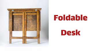 Wooden foldable desk