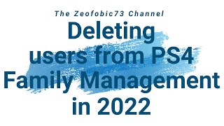 Perle rester Rodeo Deleting users from PS4 Family Management in 2022 using Webchat - YouTube