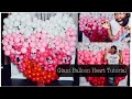 Giant Floral Balloon Heart Tutorial | Made Only Using Rubber-bands | Balloon Garland Tricks