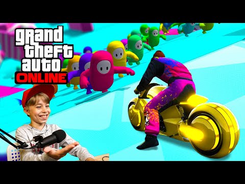 Видео: ТУПО но СМЕШНО! Фол Гайс в ГТА 5 Онлайн // Fall Guys в GTA 5 ONLINE