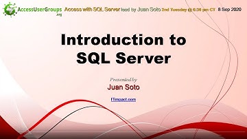 SA: Introduction to SQL Server and Access, Juan Soto, Sept  2020 - Access with SQL Server