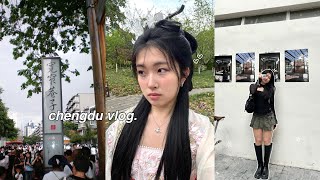 CHENGDU vlog first time in china, wearing hanfu, giant pandas, shopping, kuanzhai alley, city walk