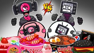 Speaker Woman vs TV Woman Pregnant | Convenience Store MUKBANG | Skibidi Toilet ANIMATION | ASMR