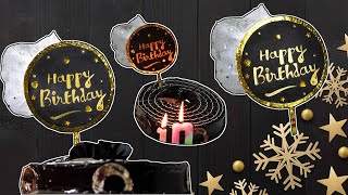 How to make BIRTHDAY CAKE TOPPER | DIY CAKE TOPPER | CRAFTSCAPE