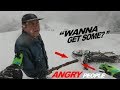 Hillbilly Attack Dirt Bikers On Snow! Angry Man Wanted Fight! 2018