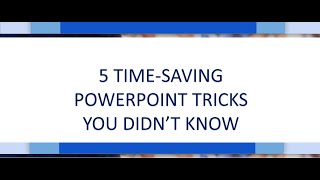 5 Time-Saving Tricks in PowerPoint you didn't know Net Worth