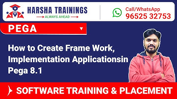 #Pega Videos | How to Create Frame Work, Implementation Applicationsin Pega 8.1 | +91-9652532753