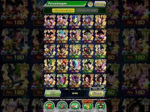 Tous mes perso lr après 1920 jours de connexion. Dragon ball z dokkan battle