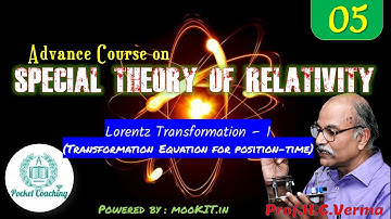 05: Lorentz Transformation - 1 | Transformation Equation | H C VERMA | POCKET COACHING [ENGLISH]
