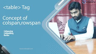 Table Tag, Concept of Colspan, Rowspan in HTML, Class 04 | Web designing
