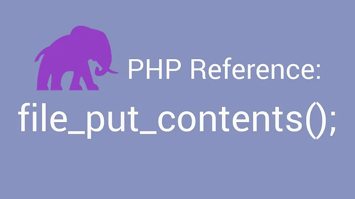 PHP Reference: Writing contents to a file with file_put_contents();