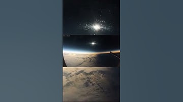 A solar eclipse happening mid flight #shorts #trending #plane #space