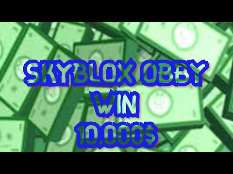 Giving Away 10 000 If You Win My Obby In Roblox Sky Blox Easy Money Youtube - 10000 money roblox