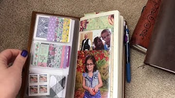 Midori travelers notebook setup- camel