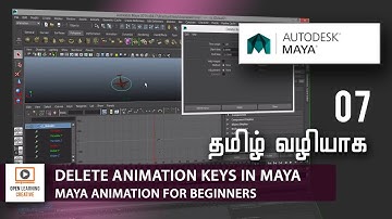 Maya Animation | How to Delete Animation Keys in Maya | Lesson 7/21 | Tamil Tutorial