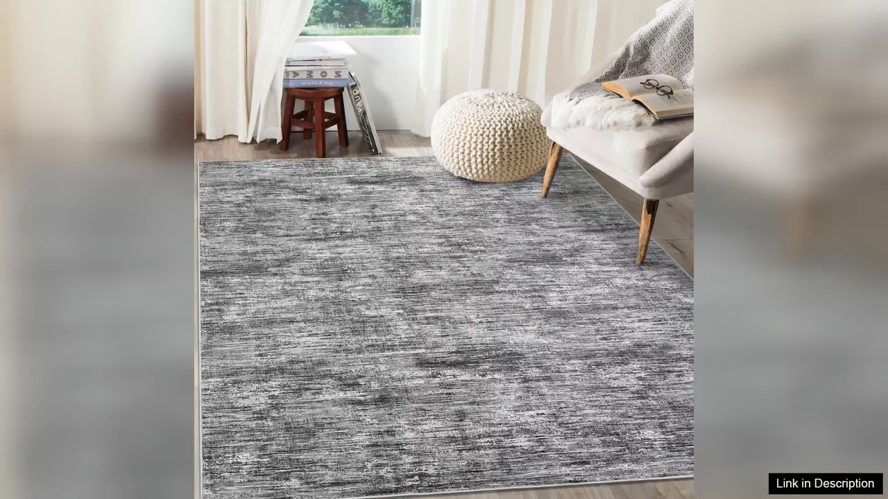 Garvee Solid Grey 6x9 Large Bedroom Area Rug Soft Modern Area Rug