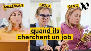 Un Gen X Un Millennial Et Un Gen Z Recherchent Un Emploi